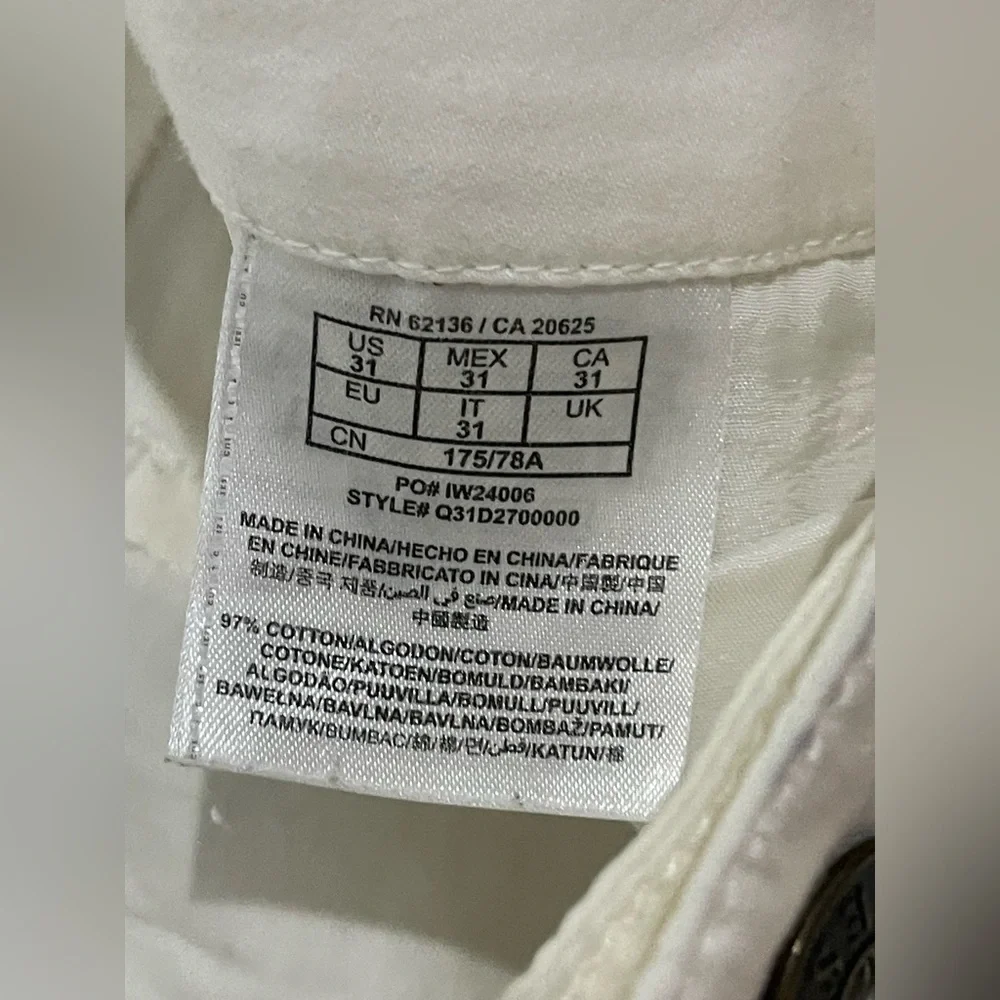 Guess White Jean Shorts Casual Style - Picture 10 of 12